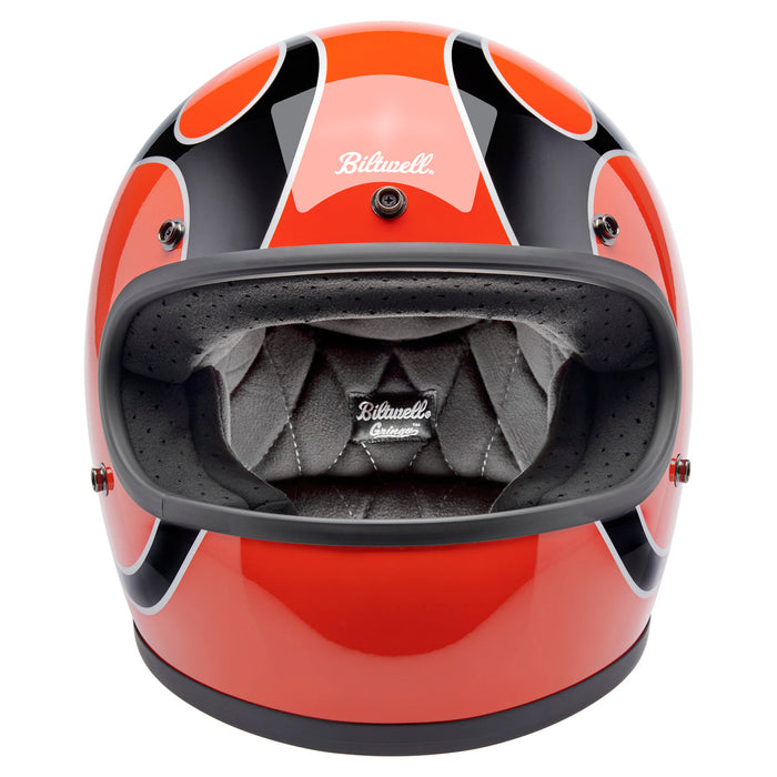BILTWELL GRINGO COMPETITION ORANGE FLAMES HELMET 2026