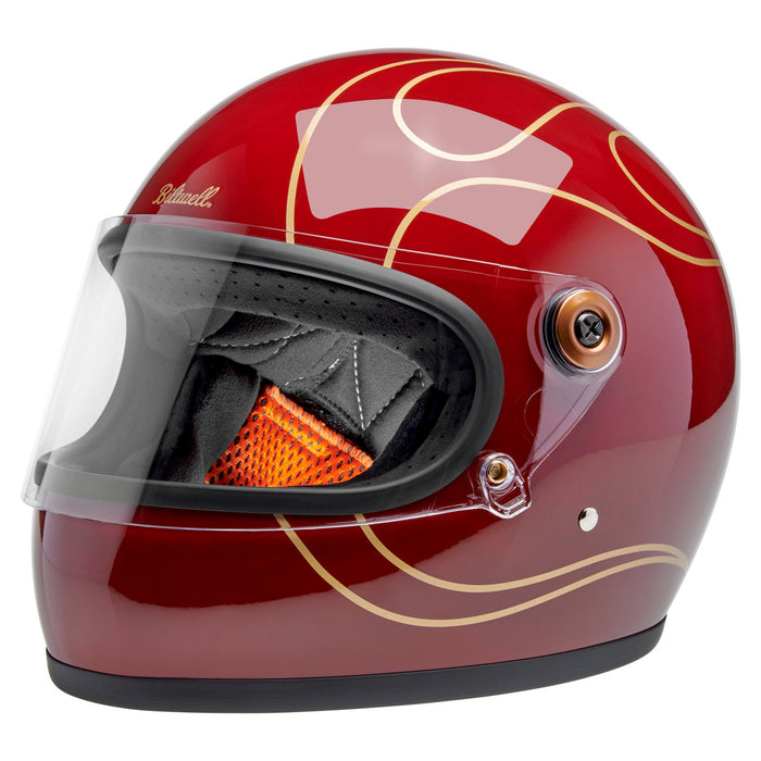 BILTWELL GRINGO S GARNET RED FLAMES HELMET 2026