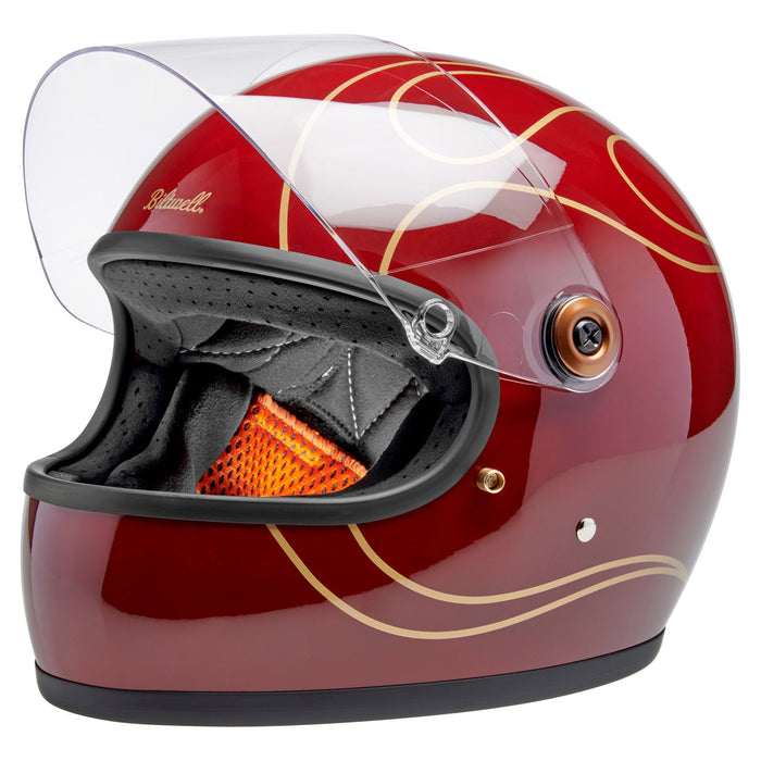 BILTWELL GRINGO S GARNET RED FLAMES HELMET 2026
