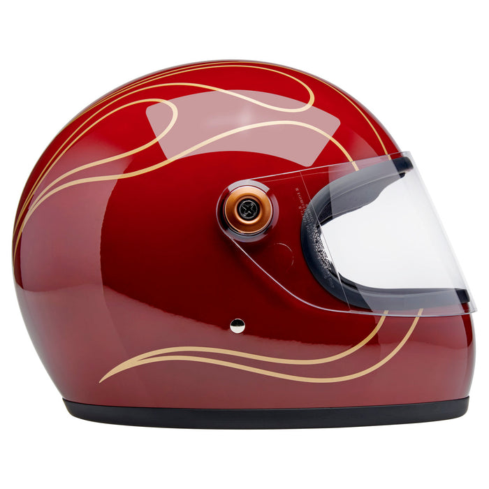 BILTWELL GRINGO S GARNET RED FLAMES HELMET 2026
