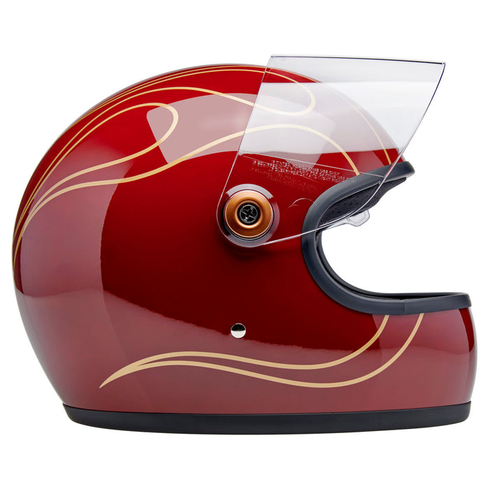 BILTWELL GRINGO S GARNET RED FLAMES HELMET 2026