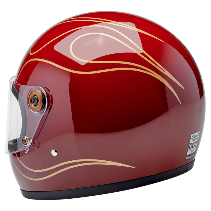 BILTWELL GRINGO S GARNET RED FLAMES HELMET 2026