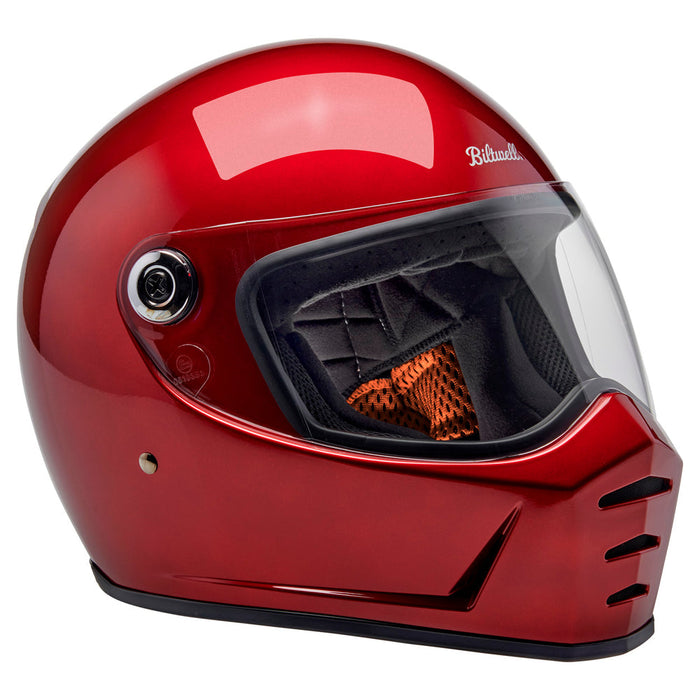 BILTWELL Lane Splitter Solid Helmet 2025 in Cherry Red