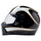 BILTWELL Lane Splitter White Flames Helmet 2025 in Black/White