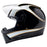 BILTWELL Lane Splitter White Flames Helmet 2025 in Black/White