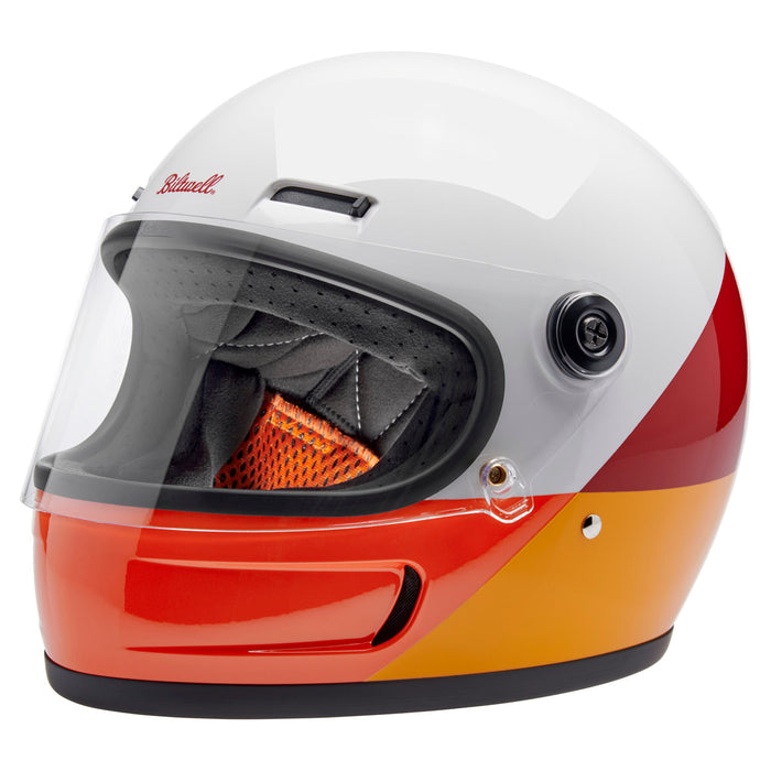 BILTWELL GRINGO SV TRACKER HELMET 2026 in Red/Orange/Yellow