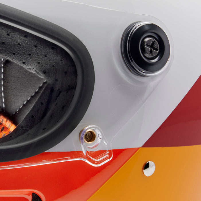 BILTWELL GRINGO SV TRACKER HELMET 2026 in Red/Orange/Yellow