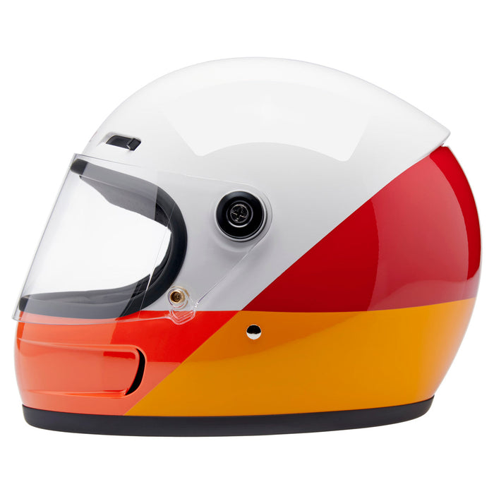 BILTWELL GRINGO SV TRACKER HELMET 2026 in Red/Orange/Yellow