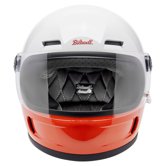 BILTWELL GRINGO SV TRACKER HELMET 2026 in Red/Orange/Yellow