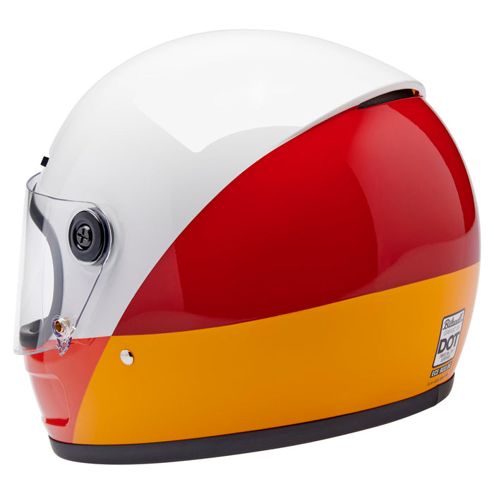 BILTWELL GRINGO SV TRACKER HELMET 2026 in Red/Orange/Yellow