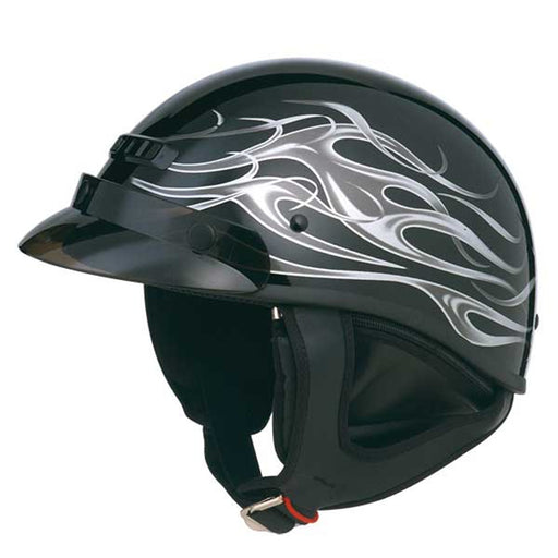 GMAX GM-35 Silver Flame Helmet in Silver Flame