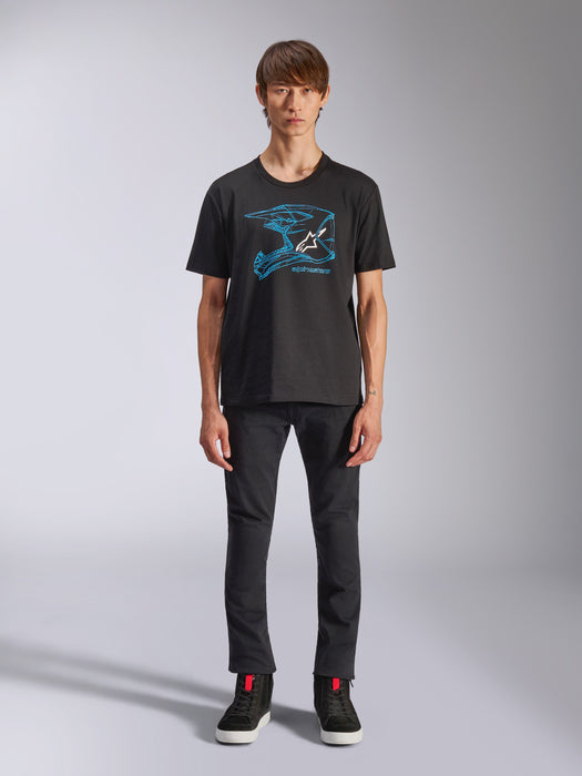 ALPINESTARS MX HELMET CSF T-SHIRT 2026 in Black/Blue