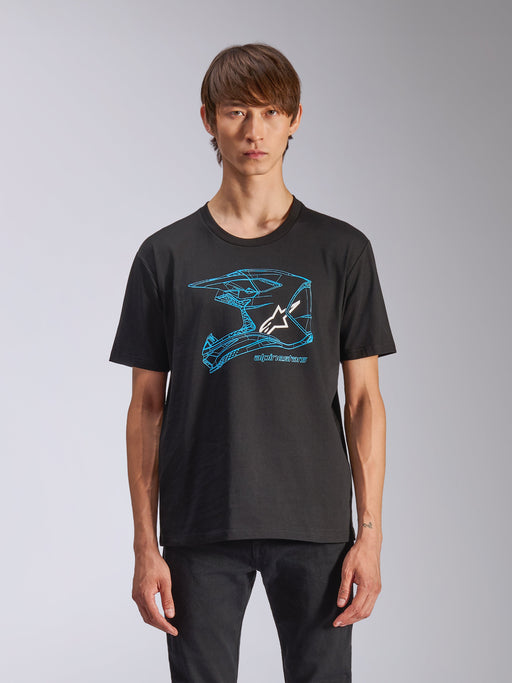 ALPINESTARS MX HELMET CSF T-SHIRT 2026 in Black/Blue