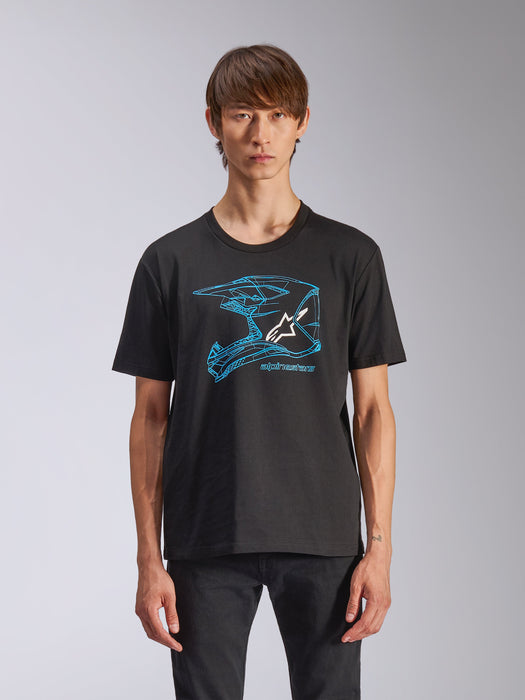 ALPINESTARS MX HELMET CSF T-SHIRT 2026 in Black/Blue