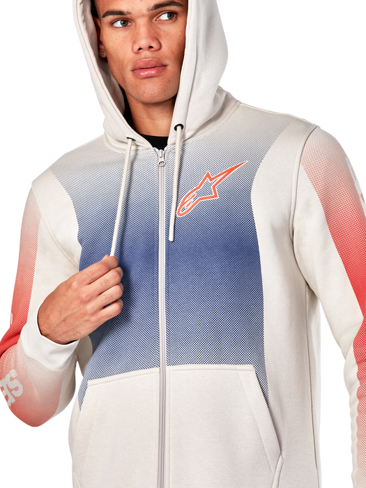 ALPINESTARS ARISING HOODIE 2025 in White/Blue/Red