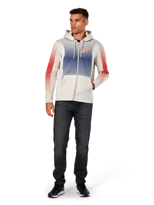 ALPINESTARS ARISING HOODIE 2025 in White/Blue/Red