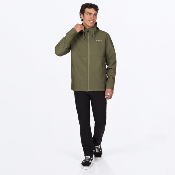 FXR HYDROGEN SOFTSHELL JACKET in Moss/Stone