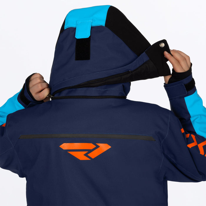 FXR Youth Vertical Monosuit in Midnight/Blue/Orange
