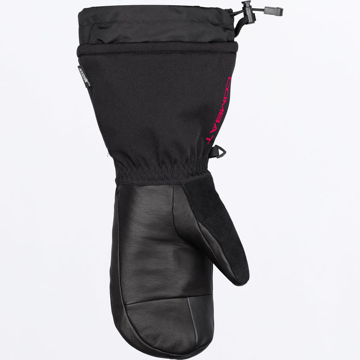 FXR WOMEN'S HYBRID COMBAT MITT in Black/Razz