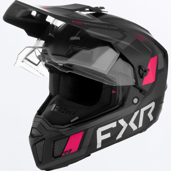 FXR YOUTH CLUTCH X HELMET 2025 - Black/Razz
