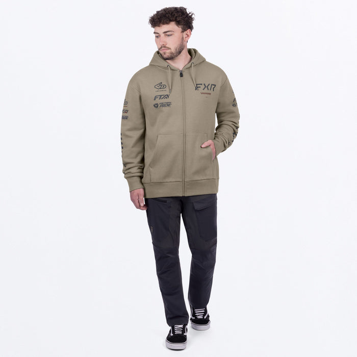 FXR STACK COTTON MEN'S LIFESTYLE ZIP-UP HOODIE 2025 - Stone/Char