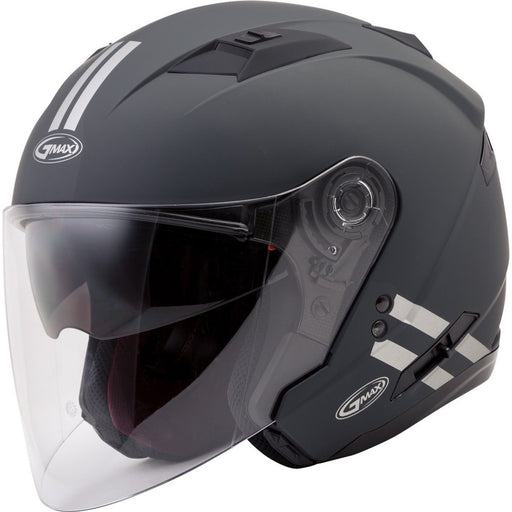 GMAX OF-77 Downey Helmet in Black/Silver