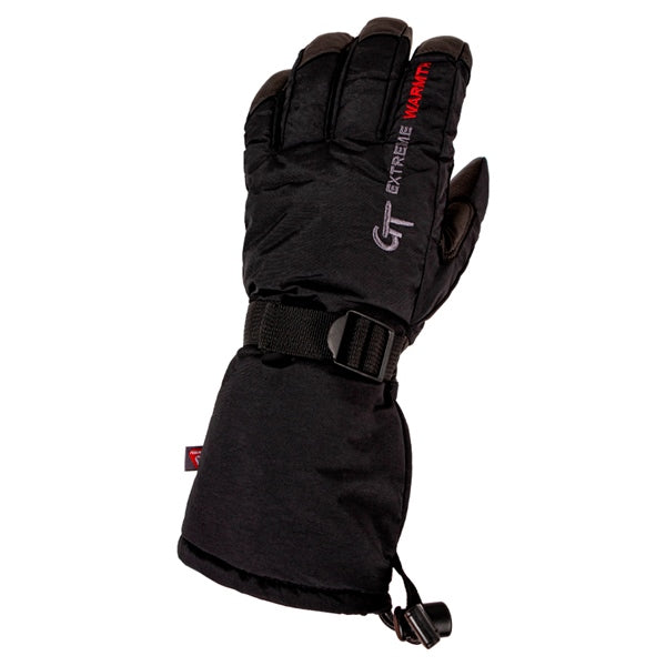 GREEN TRAIL DEER LEATHER GLOVES - Black