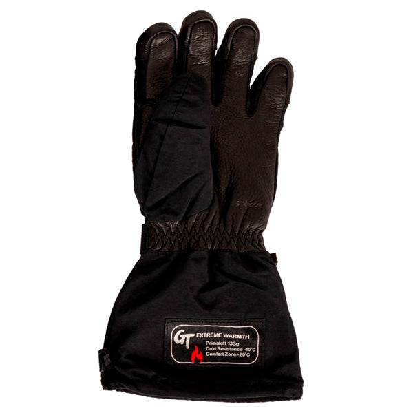GREEN TRAIL DEER LEATHER GLOVES - Black