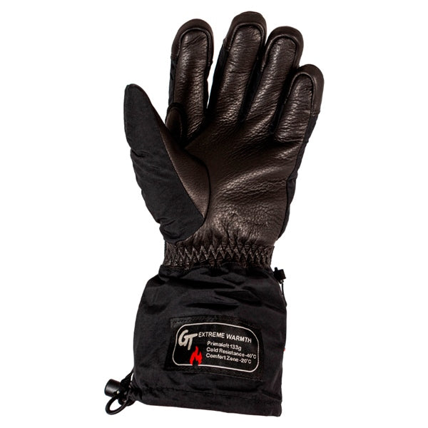 GREEN TRAIL DEER LEATHER GLOVES - Black