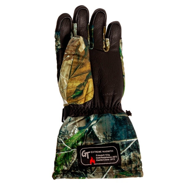 GREEN TRAIL DEER LEATHER GLOVES - Camo