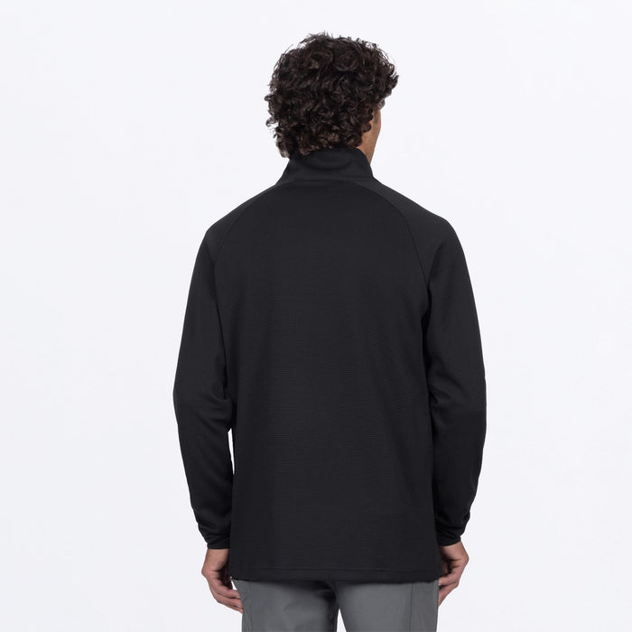 FXR PILOT UPF 1/4 ZIP LONGSLEEVE in Black/Grey
