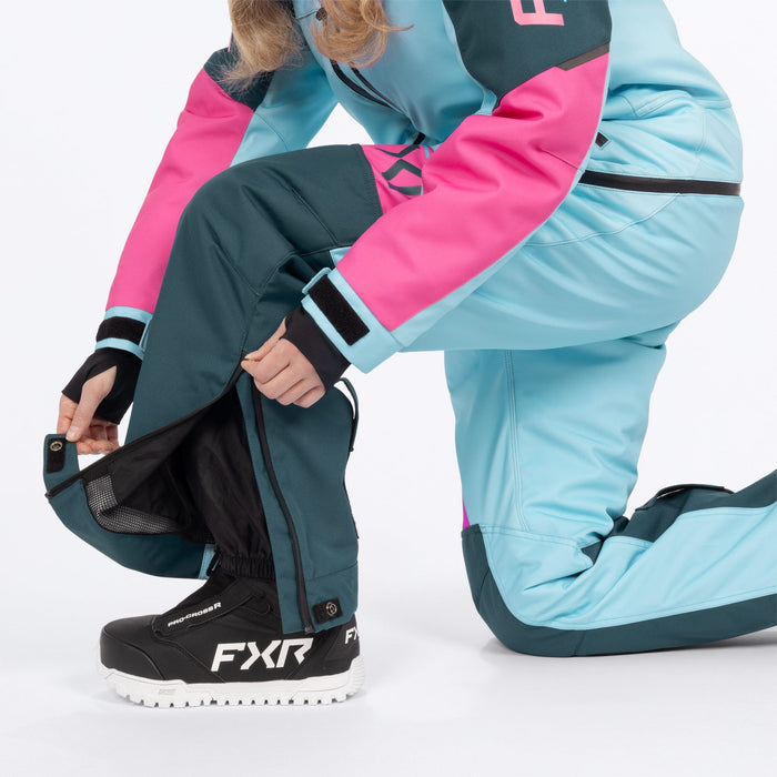 FXR Women's Revo F.A.S.T.™ Monosuit in Maui Blue/Steel/Blush