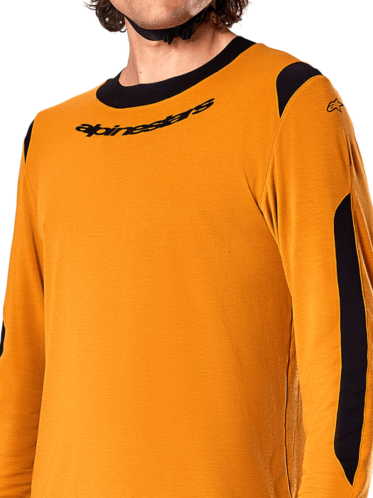 ALPINESTARS A-DURA DRY WOOL LONG-SLEEVE JERSEY 2026 in Dark Gold