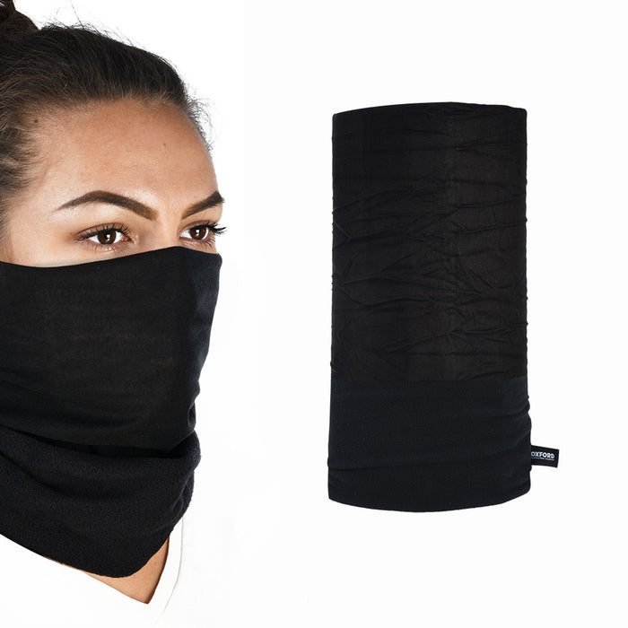 OXFORD SNUG THERMAL HEAD & NECK WEAR The Snug combines two materials to achieve optimal co in Black