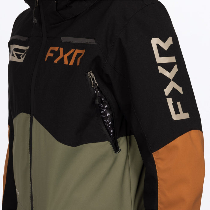 FXR Youth Vertical Monosuit in Moss/Umber/Stone
