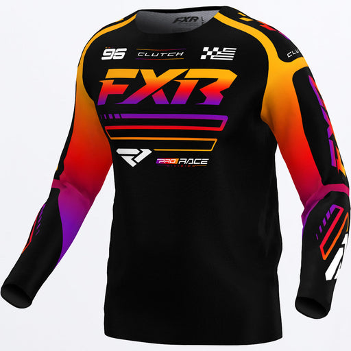 FXR CLUTCH KIDS JERSEY 2025 in Black/Spectrum