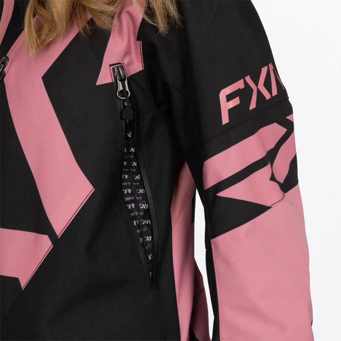 FXR Women's Cold Cross CX F.A.S.T.™ Monosuit in Black/Rose