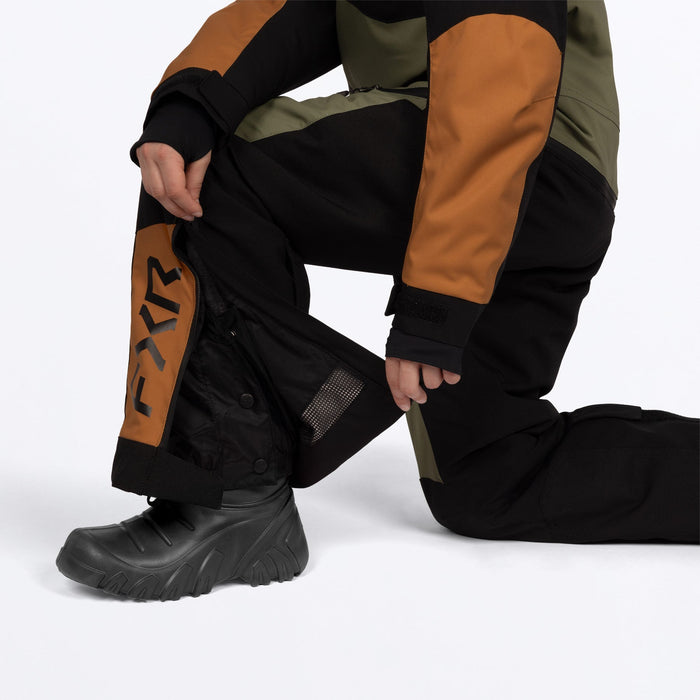 FXR Youth Vertical Monosuit in Moss/Umber/Stone