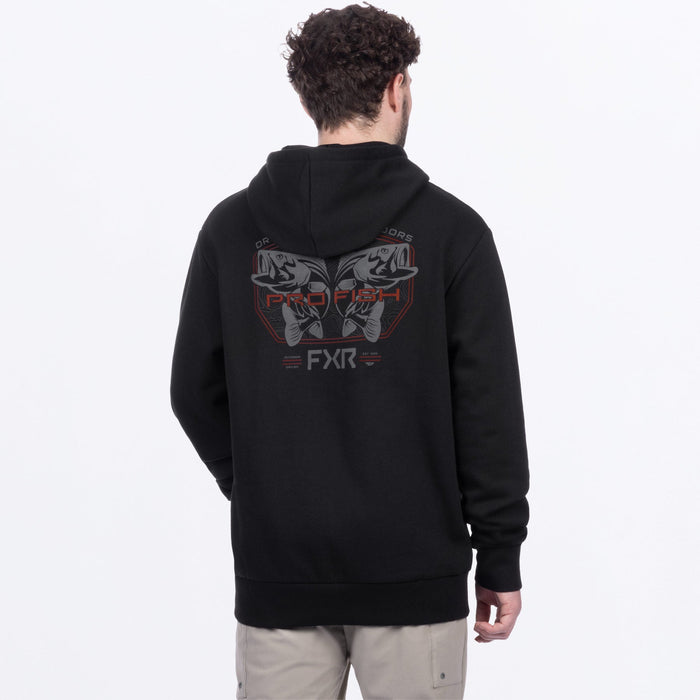 FXR BASS COTTON PULLOVER HOODIE 2025 - Black/Oxblood