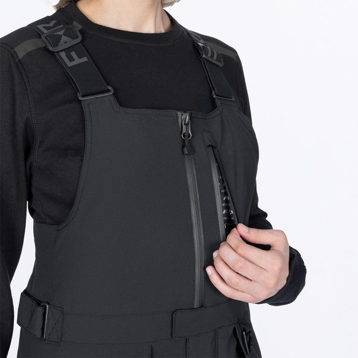 FXR AERIAL BIB PANT in Black