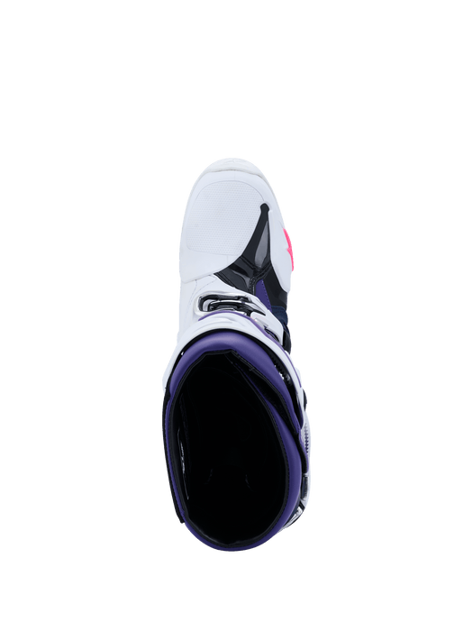 Alpinestars Tech 10 Boots 2026 in White/Violet/Navy/Fluo Pink