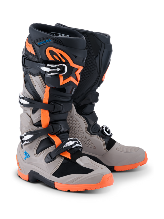 ALPINESTARS TECH 7 ENDURO BOOTS 2026 in Black/Warm Gray/Fluo Orange