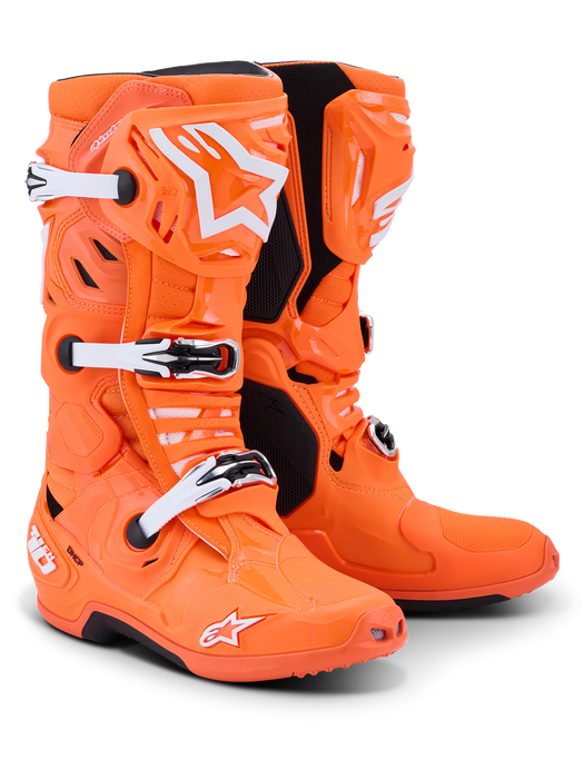 Alpinestars Tech 10 Supervented Boots in Fluo Orange/Black/White 2026