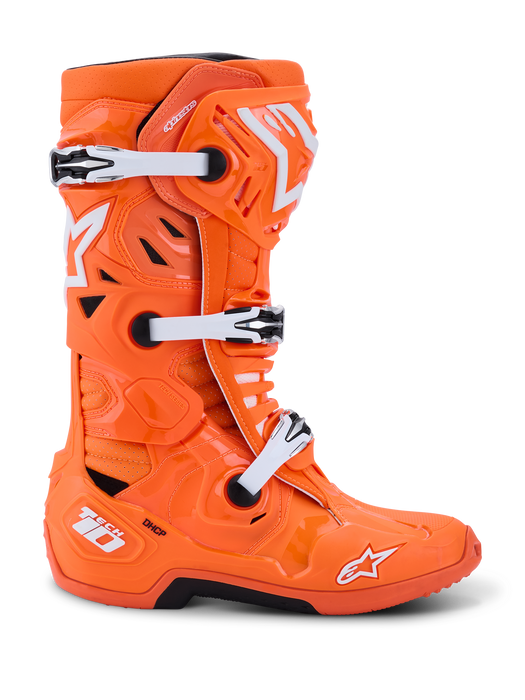 Alpinestars Tech 10 Supervented Boots in Fluo Orange/Black/White 2026