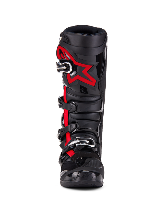 ALPINESTARS TECH 7 BOOTS 2025 in Black/Fluo Red