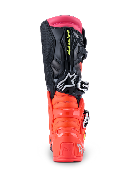 ALPINESTARS TECH 7 BOOTS 2026 in Black/Fluo Red/Fluo Pink