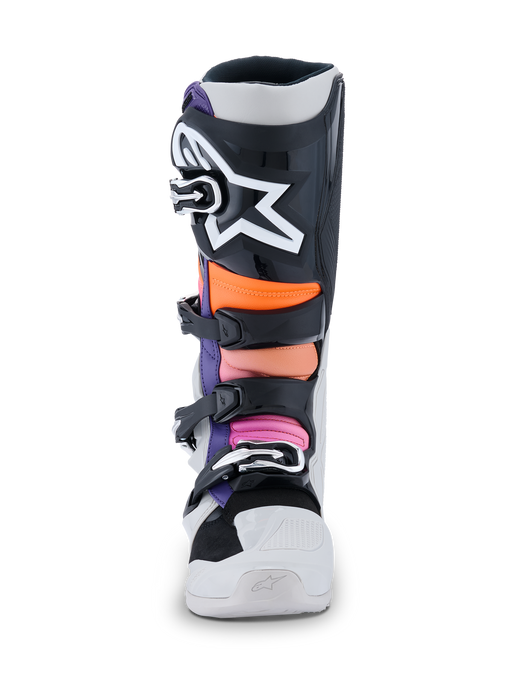 ALPINESTARS TECH 7 BOOTS 2026 in Black/Light Gray/Fluo Orange/Magenta