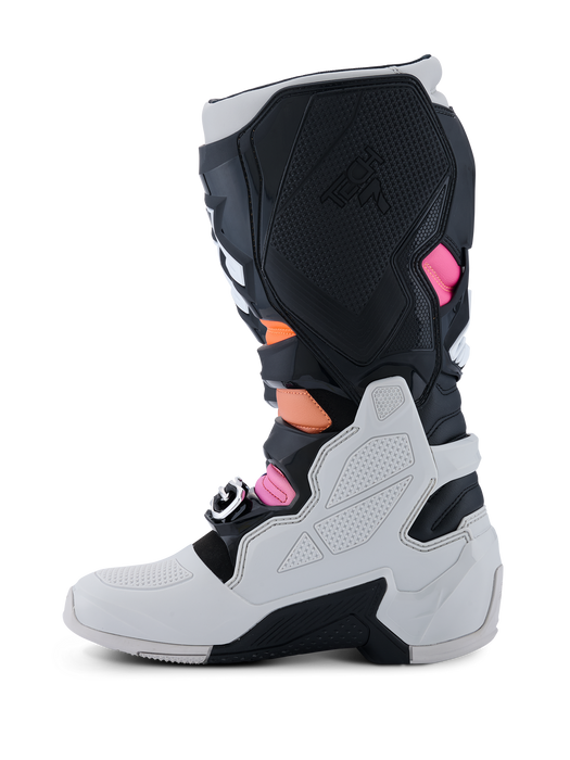 ALPINESTARS TECH 7 BOOTS 2026 in Black/Light Gray/Fluo Orange/Magenta
