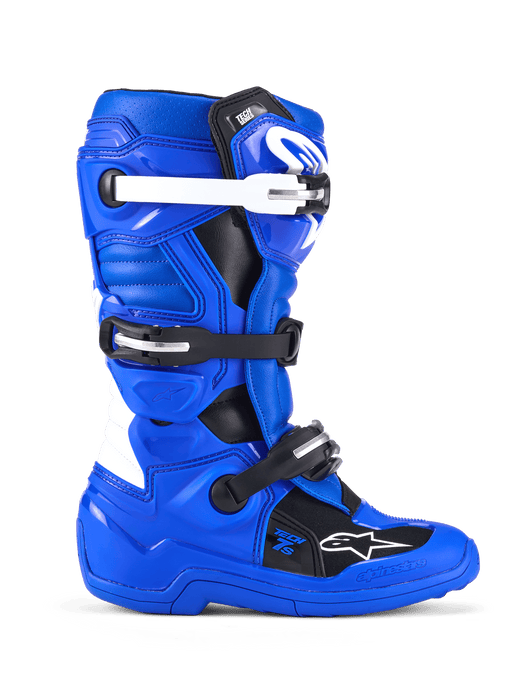 Alpinestars Youth Tech 7S Motocross Boots 2025 in Blue Black/White