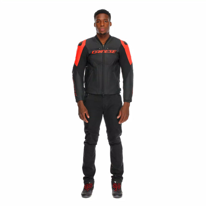 Dainese Racing 5 Jacket 2025 in Black/Red-Fluo